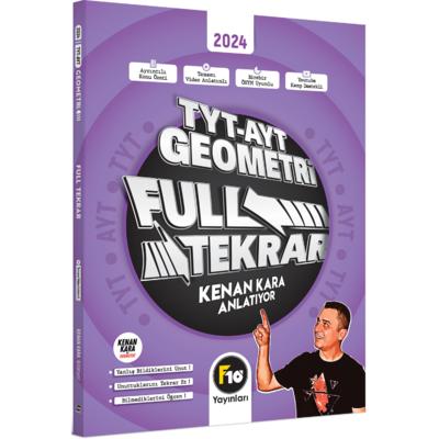 F10 Yayınları 2024 Kenan Kara TytAyt Geometri Full Tekrar Video Ders Kitabı 