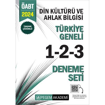 Pegem Yayınları 2024 KPSS ÖABT Din Kültürü ve Ahlak Bilgisi Tamamı Çözümlü Türkiye Geneli 1-2-3 (3'lü Deneme)