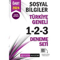 Pegem Yayınları 2024 KPSS ÖABT Sosyal Bilgiler Tamamı Çözümlü Türkiye Geneli 1-2-3 (3'lü Deneme Seti)