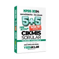 Yediiklim Yayınları 2024 Kpss Ortaöğretim  Ön Lisans Genel Yetenek Genel Kültür Tamamı Çözümlü 5+5 Çıkmış Sorular Tek Kitap