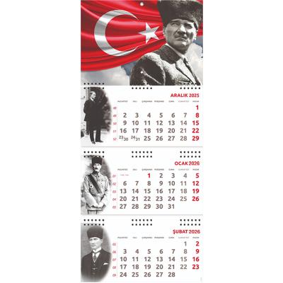 2026 Atatürk Gemici Duvar Takvimi - Ayyıldız