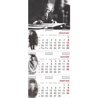 2026 Atatürk Gemici Duvar Takvimi - İmza
