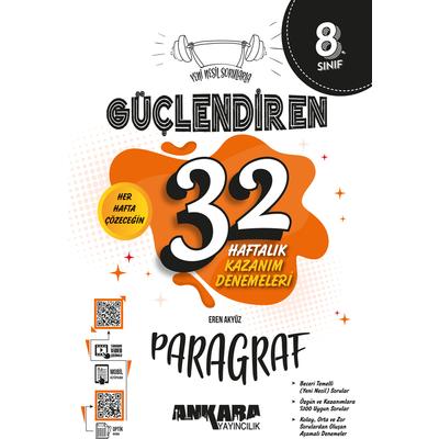 Ankara Yayıncılık LGS 8. Sınıf Güçlendiren 32 Haftalık Paragraf Kazanım Denemeleri