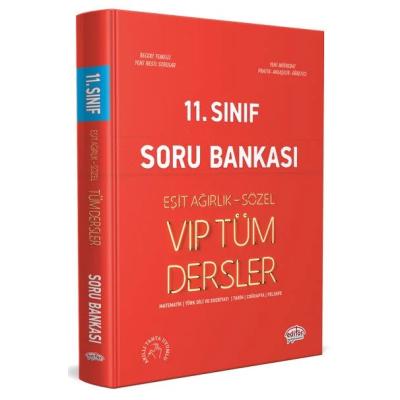 Editör Yayınları 11. Sınıf Vıp Tüm Dersler (Eşit AğırlıkSözel) Soru Bankası Kırmızı Kitap