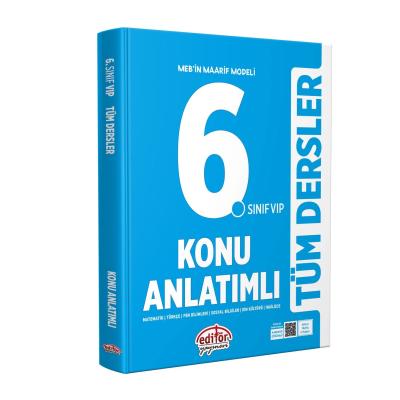 Editör Yayınları 6. Sınıf VIP Tüm Dersler Konu Anlatımlı