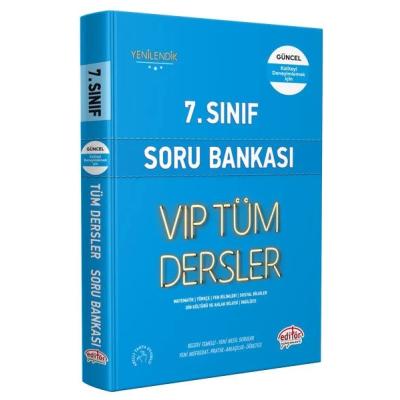 Editör Yayınları 7. Sınıf Vıp Tüm Dersler Soru Bankası Mavi Kitap