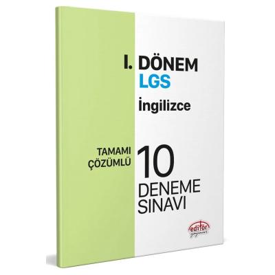 Editör Yayınları Lgs 8. Sınıf I. Dönem İngilizce Çözümlü 10 Deneme Sınavı