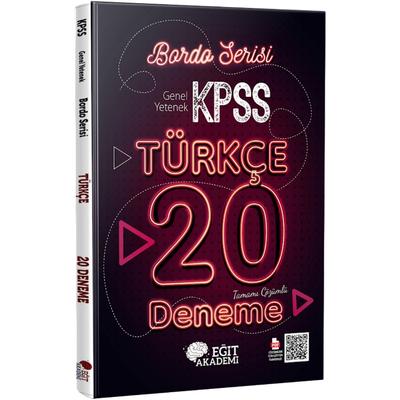 Eğit Akademi Kpss Türkçe Tamamı Çözümlü 20 Bordo Deneme Sınavı 