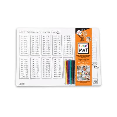 Funny Mat Çarpım Tablosu - Çalışma Masam (2 Paket 6'lı Keçeli Kalem)