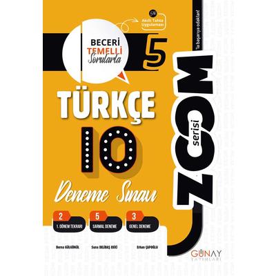 Günay Yayınları 5. Sınıf Zoom 10 Türkçe Denemesi