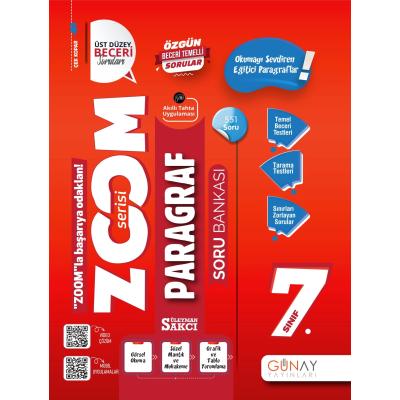 Günay Yayınları 7. Sınıf ZOOM Serisi Paragraf Soru Bankası