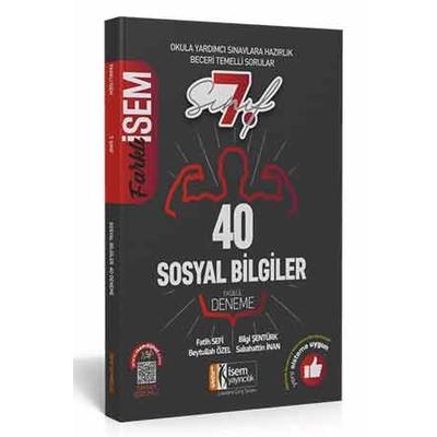 İsem Yayınları 7. Sınıf Sosyal Bilgiler Farklı İsem Tamamı Çözümlü 40 Fasikül Deneme Kampanya