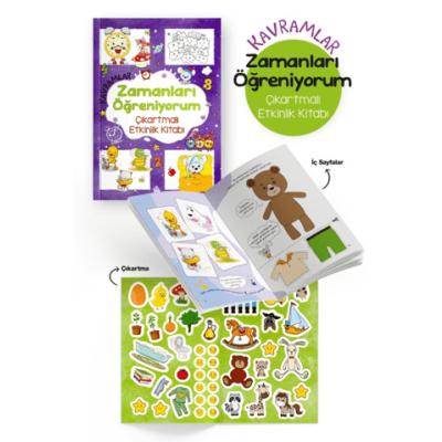 Kavramlar – Zamanları Öğreniyorum – Çıkartmalı Etkinlik Kitabı