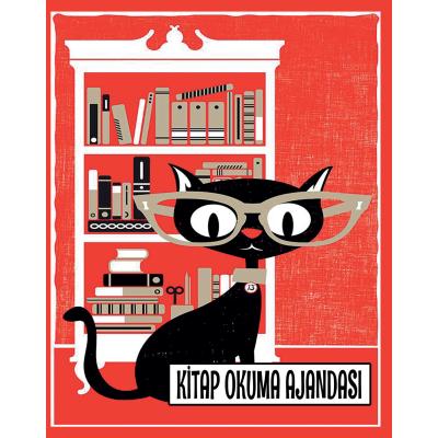 Kitap Okuma Ajandası - Gözlüklü Kedi