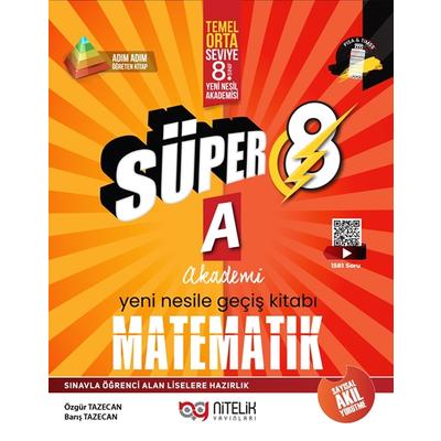 Nitelik Yayınları Lgs Süper 8. Sınıf Matematik A Yeni Nesile Geçiş Kitabı