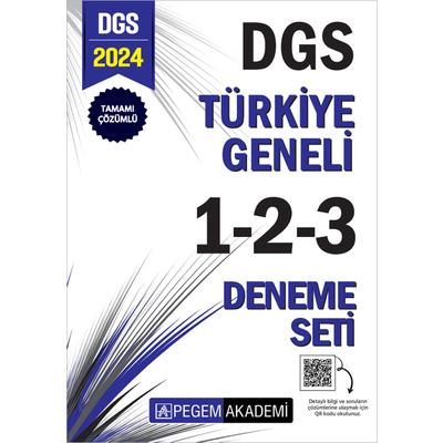 Pegem Yayınları 2024 DGS Tamamı Çözümlü Türkiye Geneli 1-2-3 (3'lü Deneme Seti)