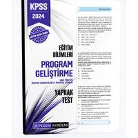 Pegem Yayınları 2024 KPSS Eğitim Bilimleri Program Geliştirme Yaprak Test