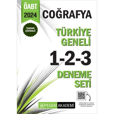 Pegem Yayınları 2024 KPSS ÖABT Coğrafya Tamamı Çözümlü Türkiye Geneli 1-2-3 (3'lü Deneme Seti)