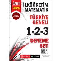 Pegem Yayınları 2024 KPSS ÖABT İlköğretim Matematik Tamamı Çözümlü Türkiye Geneli 1-2-3 (3'lü Deneme Seti)