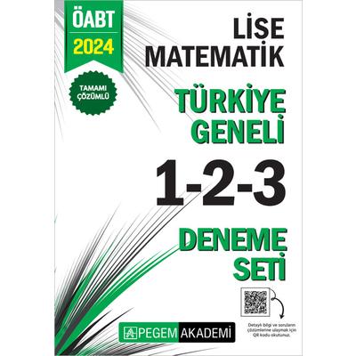 Pegem Yayınları 2024 KPSS ÖABT Lise Matematik Tamamı Çözümlü Türkiye Geneli 1-2-3 (3'lü Deneme Seti)