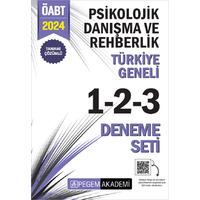 Pegem Yayınları 2024 KPSS ÖABT Psikolojik Danışma ve Rehberlik Tamamı Çözümlü Türkiye Geneli 1-2-3 (3'lü Deneme Seti)