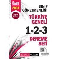 Pegem Yayınları 2024 KPSS ÖABT Sınıf Öğretmenliği Tamamı Çözümlü Türkiye Geneli 1-2-3 (3'lü Deneme Seti)