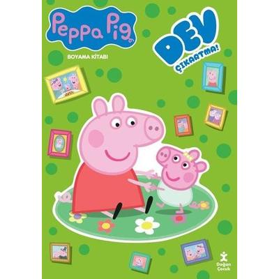 Peppa Pig - Dev Çıkartmalı Boyama Kitabı
