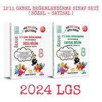 Sinan Kuzucu Yayınları 2024 LGS 8. Sınıf İlk Doz 12'li Genel Değerlendirme Sınav Seti ( SAYISAL + SÖZEL ) ( 1. DÖNEM )