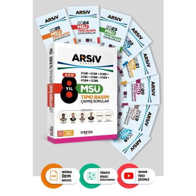 Son 8 Yıl MSÜ Arşiv Serisi Tıpkı Basım Fasikül Fasikül Çıkmış Sorular Tamamı Video Çözümlü Marka Yayınları