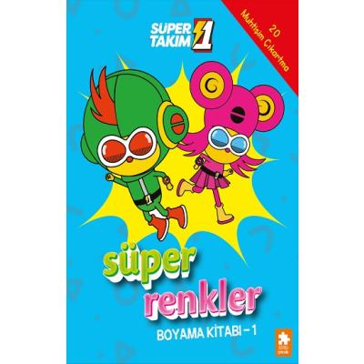 Süper Renkler Boyama Kitabı - 1 - Süper 1 Takım