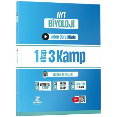 Zeduva Yayınları Biosem AYT Biyoloji 1 Kitap 3 Kamp Video Ders Kitabı