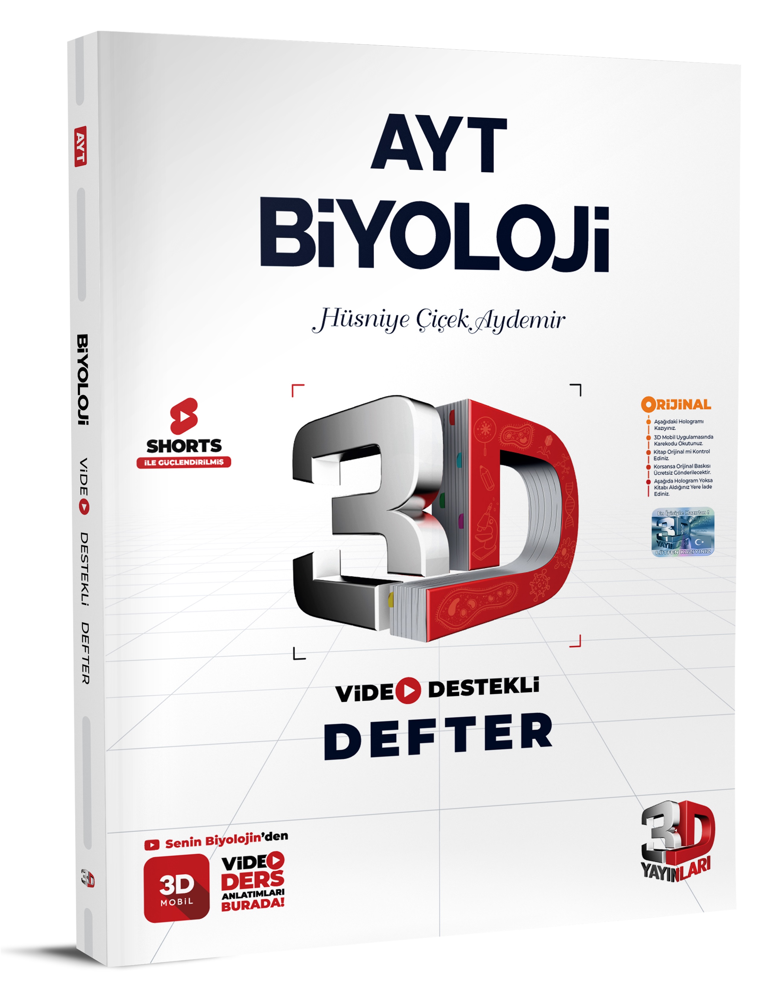 3D Yayınları AYT Biyoloji Video Destekli Defter
