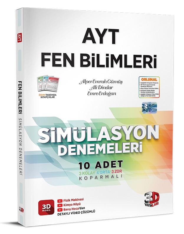 3D Yayınları Ayt Fen Bilimleri Simülasyon Denemeleri