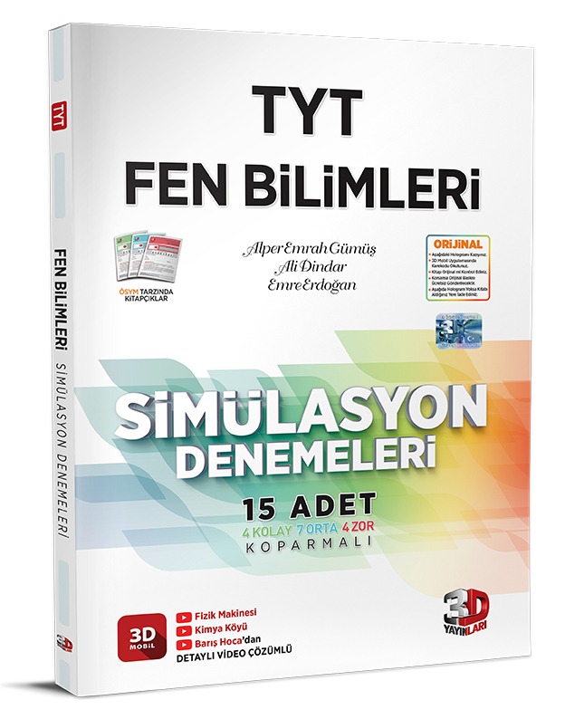 3D Yayınları Tyt Fen Bilimleri Simülasyon Denemeleri