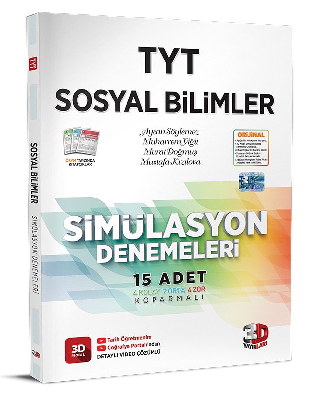 3D Yayınları Tyt Sosyal Bilimler Simülasyon Denemeleri
