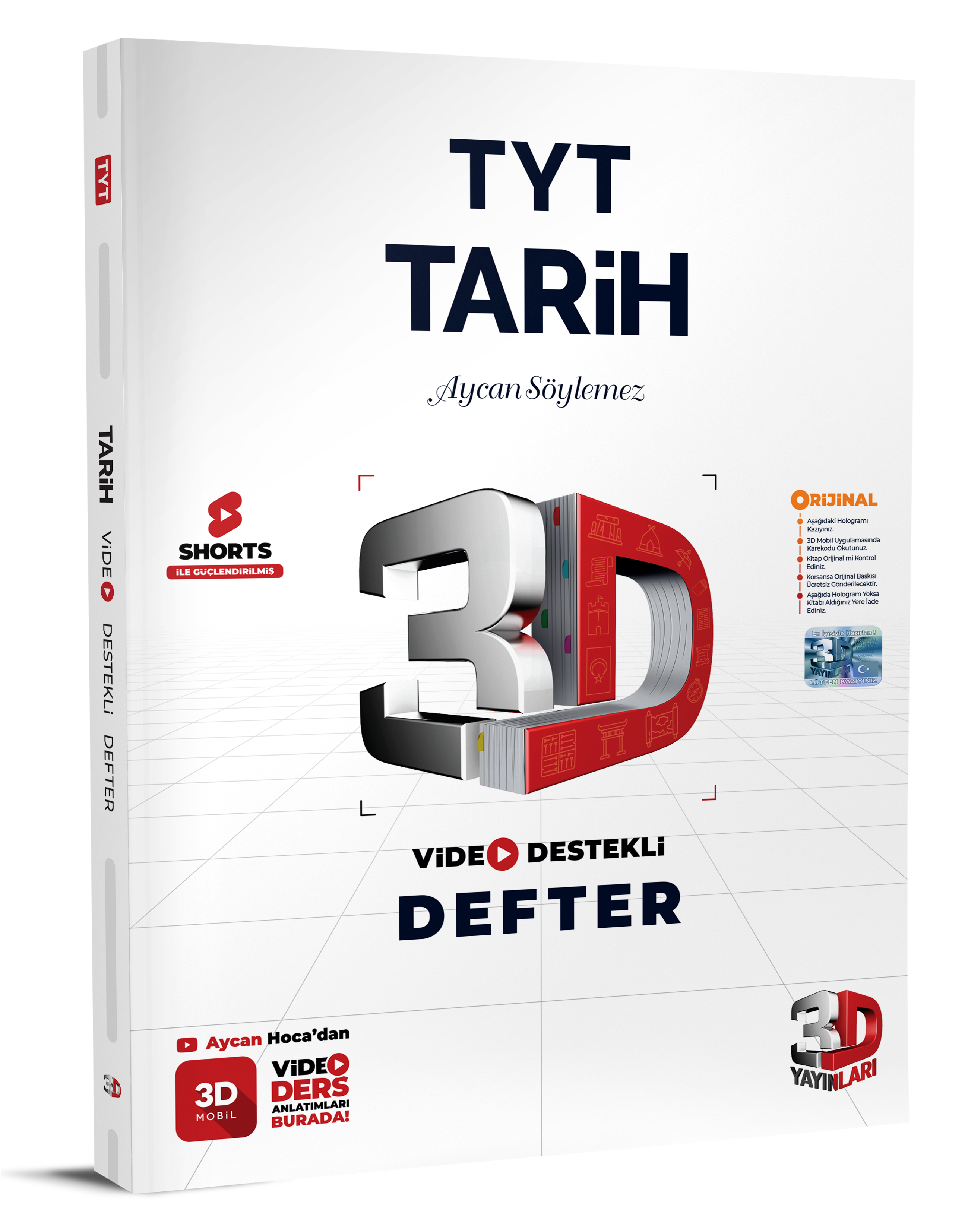 3D Yayınları TYT Tarih Video Destekli Defter