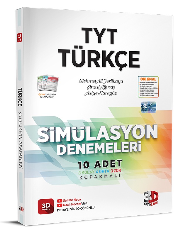 3D Yayınları Tyt Türkçe Simülasyon Denemeleri
