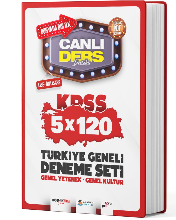 Akademi Denizi Kpss Lise Ön Lisans Türkiye Geneli 5 X 120 Deneme Seti