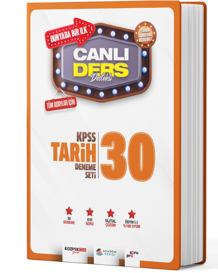 Akademi Denizi Kpss Tarih Canlı Ders Süper 30 Deneme Seti