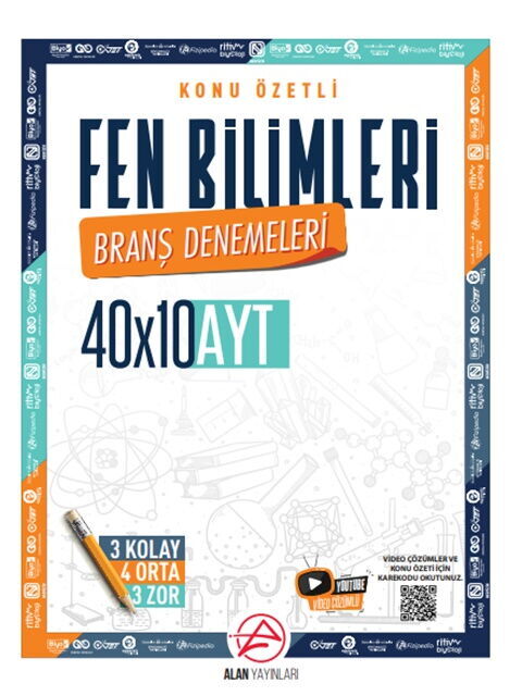 Alan Yayınları AYT Fen Bilimleri Konu Özetli 40 x 10 Branş Denemeleri