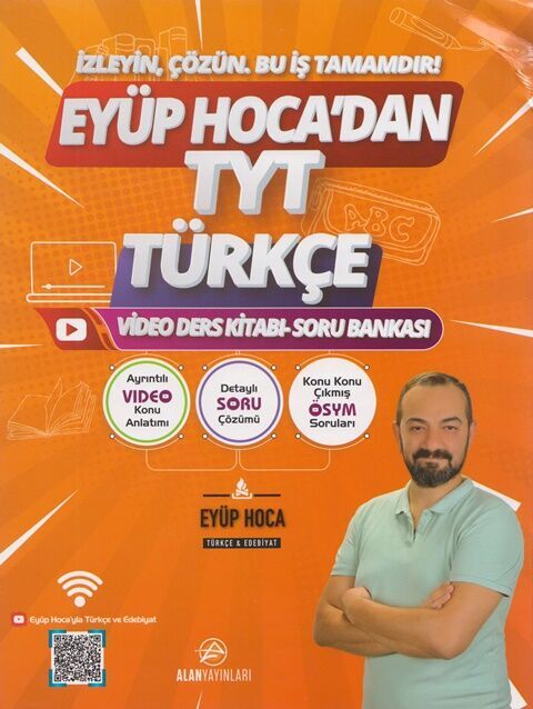 Alan Yayınları Eyüp Hocadan TYT Türkçe Video Ders Kitabı Soru Bankası