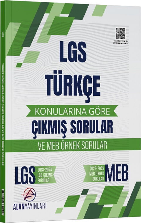 Alan Yayınları LGS 8. Sınıf  Türkçe Konularına Göre Çıkmış Sorular