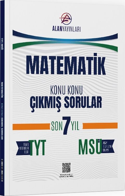 Alan Yayınları TYT MSÜ Matematik Son 7 Yıl Konu Konu Çıkmış Sorular 