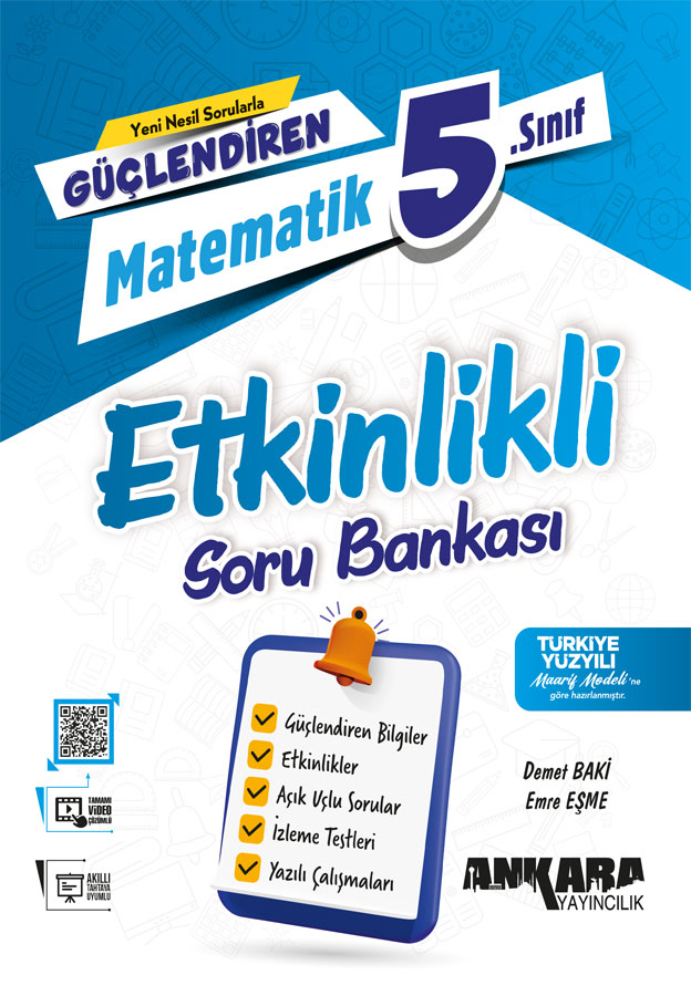 Ankara Yayıncılık 5. Sınıf  Güçlendiren Matematik Etkinlikli Soru Bankası