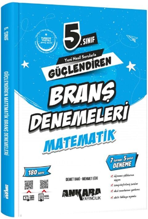 Ankara Yayıncılık 5. Sınıf  Matematik Güçlendiren Branş Denemeleri