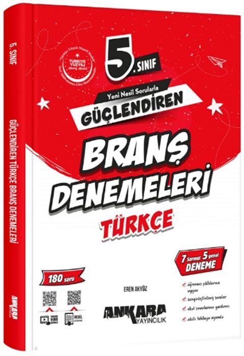 Ankara Yayıncılık 5. Sınıf  Türkçe Güçlendiren Branş Denemeleri