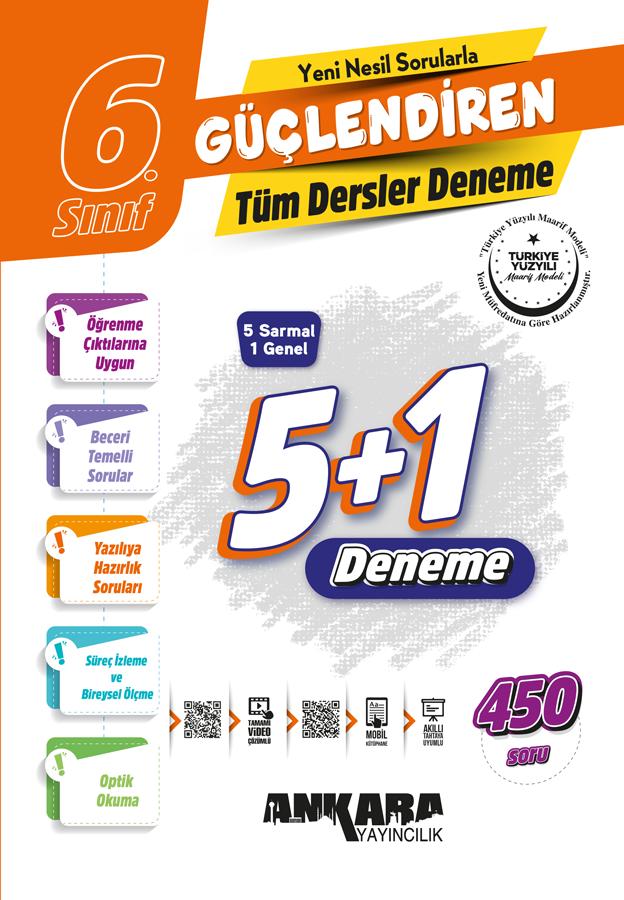 Ankara Yayıncılık 6. Sınıf Güçlendiren Tüm Dersler Denemeler