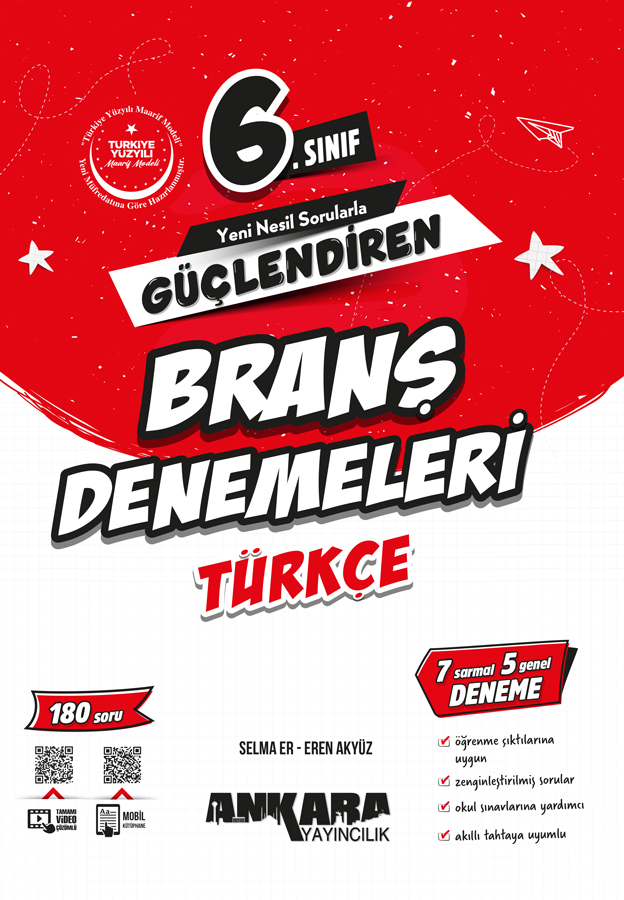 Ankara Yayıncılık 6. Sınıf Türkçe Güçlendiren Branş Denemeleri