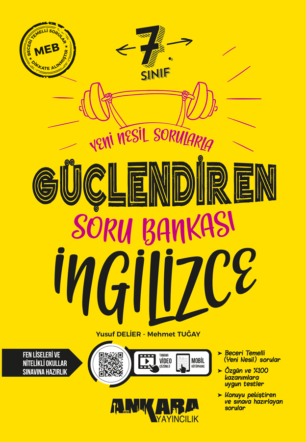 Ankara Yayıncılık 7. Sınıf İngilizce Güçlendiren Soru Bankası