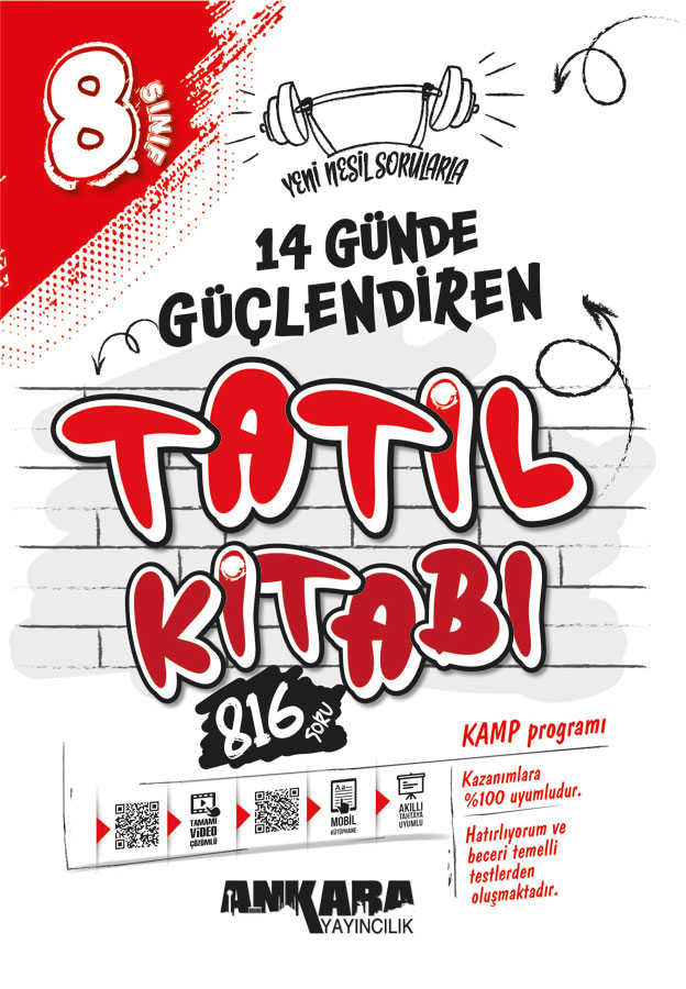 Ankara Yayıncılık LGS 8. Sınıf 14 Günde Güçlendiren Tatil Kitabı